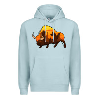 Blue Mist western bison Premium Hoodie - Jasminsmagicworld