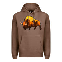 Chestnut western bison Premium Hoodie - Jasminsmagicworld