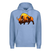Colony Blue western bison Premium Hoodie - Jasminsmagicworld
