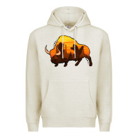 Oatmeal Heather western bison Premium Hoodie - Jasminsmagicworld