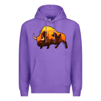 Purple western bison Premium Hoodie - Jasminsmagicworld