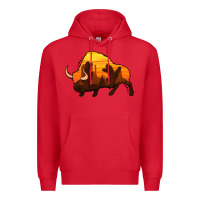 Red western bison Premium Hoodie - Jasminsmagicworld