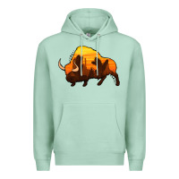 Seafoam western bison Premium Hoodie - Jasminsmagicworld