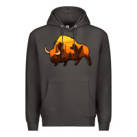 Smoke western bison Premium Hoodie - Jasminsmagicworld