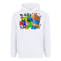 White my child is non verbal but his mama aint afro Heavyweight Hoodie - RanaPortraitStore