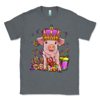 Charcoal Heather mardi gras pig Classic Tee - OliviaCreatesArt