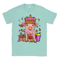 Seafoam mardi gras pig Classic Tee - OliviaCreatesArt