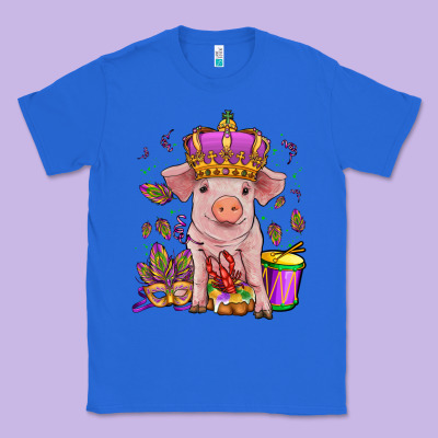 Mardi Gras Pig Classic Tee Designed By Oliviacreatesart