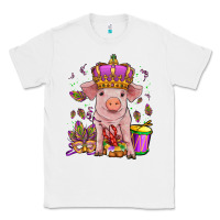 White mardi gras pig Classic Tee - OliviaCreatesArt
