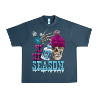 Midnight Navy tis the season winter skull Urban Heavy Tee - FaDigitalArtStudio