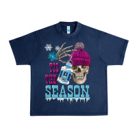 Navy tis the season winter skull Urban Heavy Tee - FaDigitalArtStudio