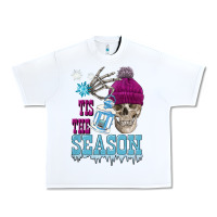 White tis the season winter skull Urban Heavy Tee - FaDigitalArtStudio