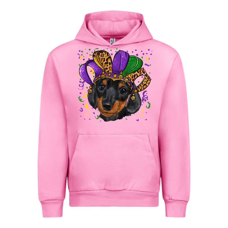 Mardi Gras Hat Dachshund Puppy Urban Hoodie by RanaPortraitStore | Teevron