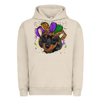 Pigment French Oak mardi gras hat dachshund puppy Urban Hoodie - RanaPortraitStore