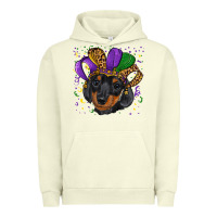 Pigment Pistachio mardi gras hat dachshund puppy Urban Hoodie - RanaPortraitStore