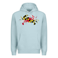 Blue Mist Maryland Crab State Pride Flag Premium Hoodie - maiPhamDesign