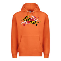 Carrot Maryland Crab State Pride Flag Premium Hoodie - maiPhamDesign