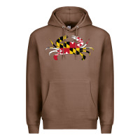 Chestnut Maryland Crab State Pride Flag Premium Hoodie - maiPhamDesign
