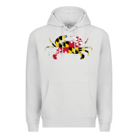 Dove Grey Maryland Crab State Pride Flag Premium Hoodie - maiPhamDesign