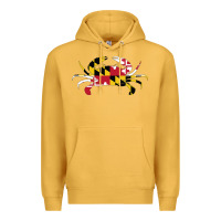 Mustard Maryland Crab State Pride Flag Premium Hoodie - maiPhamDesign