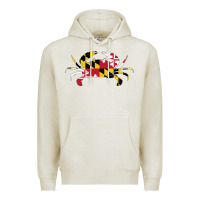 Oatmeal Heather Maryland Crab State Pride Flag Premium Hoodie - maiPhamDesign