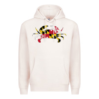 Pale Pink Maryland Crab State Pride Flag Premium Hoodie - maiPhamDesign