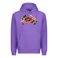 Purple Maryland Crab State Pride Flag Premium Hoodie - maiPhamDesign