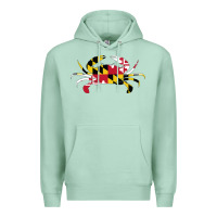 Seafoam Maryland Crab State Pride Flag Premium Hoodie - maiPhamDesign