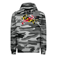 Slate Camo Maryland Crab State Pride Flag Premium Hoodie - maiPhamDesign