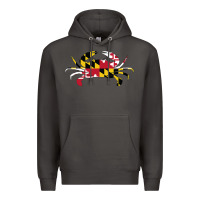 Smoke Maryland Crab State Pride Flag Premium Hoodie - maiPhamDesign