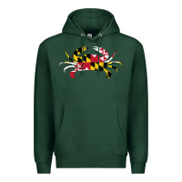 Sports Green Maryland Crab State Pride Flag Premium Hoodie - maiPhamDesign
