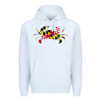 White Maryland Crab State Pride Flag Premium Hoodie - maiPhamDesign