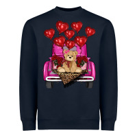 Navy valentines day tedybear truck Heavyweight Sweatshirt - RanaPortraitStore