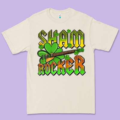 St. Patrick’s Day Sham Rocker With Guitar Premium Tee Designed By Oliviacreatesart