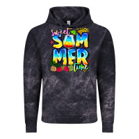 Cloud Black summer time Vintage Hoodie - CowhideDigitalArt