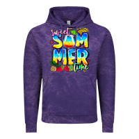 Cloud Purple summer time Vintage Hoodie - CowhideDigitalArt