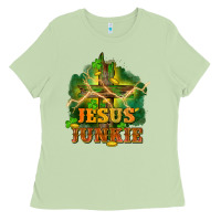 Matcha Jesus junkie St. Patricks Day Ladies Tee - FaDigitalArtStudio