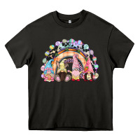 Asphalt Easter Day rainbow gnomes Heavy Core Tee - CowGirlArtShop