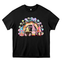 Black Easter Day rainbow gnomes Heavy Core Tee - CowGirlArtShop