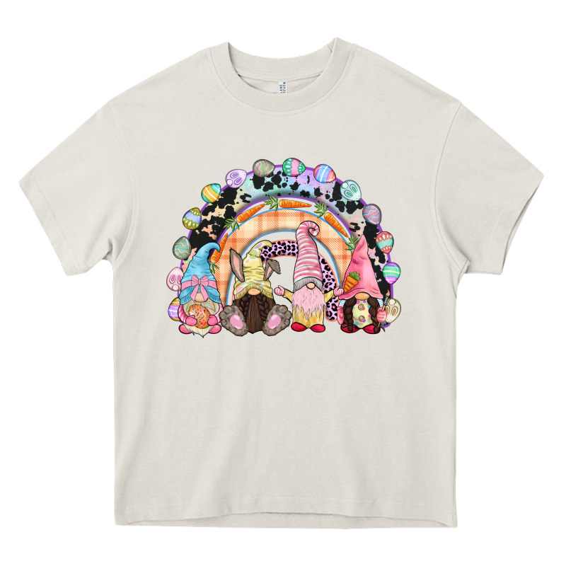 Easter Day Rainbow Gnomes Heavy Core Tee by CowGirlArtShop | Teevron