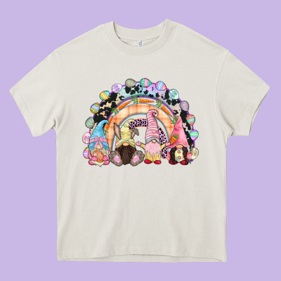 Easter Day Rainbow Gnomes Heavy Core Tee Designed By Cowgirlartshop