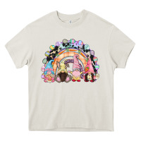 Cream Easter Day rainbow gnomes Heavy Core Tee - CowGirlArtShop