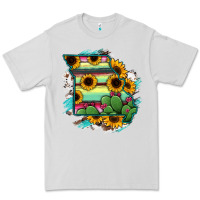 Dove Grey Missouri Map Sunflower Cactus Serape Premium Tee - RanaPortraitStore