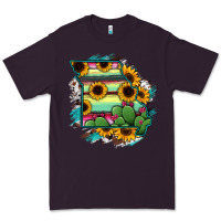 Plum Missouri Map Sunflower Cactus Serape Premium Tee - RanaPortraitStore