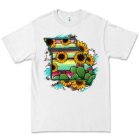 White Missouri Map Sunflower Cactus Serape Premium Tee - RanaPortraitStore