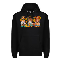 Black fall gnomes pumpkin sunflowers Premium Hoodie - Artiststas