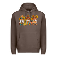 Coffee fall gnomes pumpkin sunflowers Premium Hoodie - Artiststas