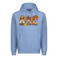 Colony Blue fall gnomes pumpkin sunflowers Premium Hoodie - Artiststas