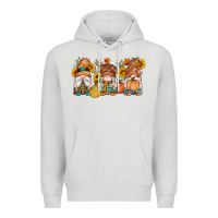 Dove Grey fall gnomes pumpkin sunflowers Premium Hoodie - Artiststas