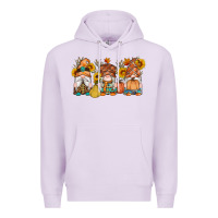 Lilac fall gnomes pumpkin sunflowers Premium Hoodie - Artiststas